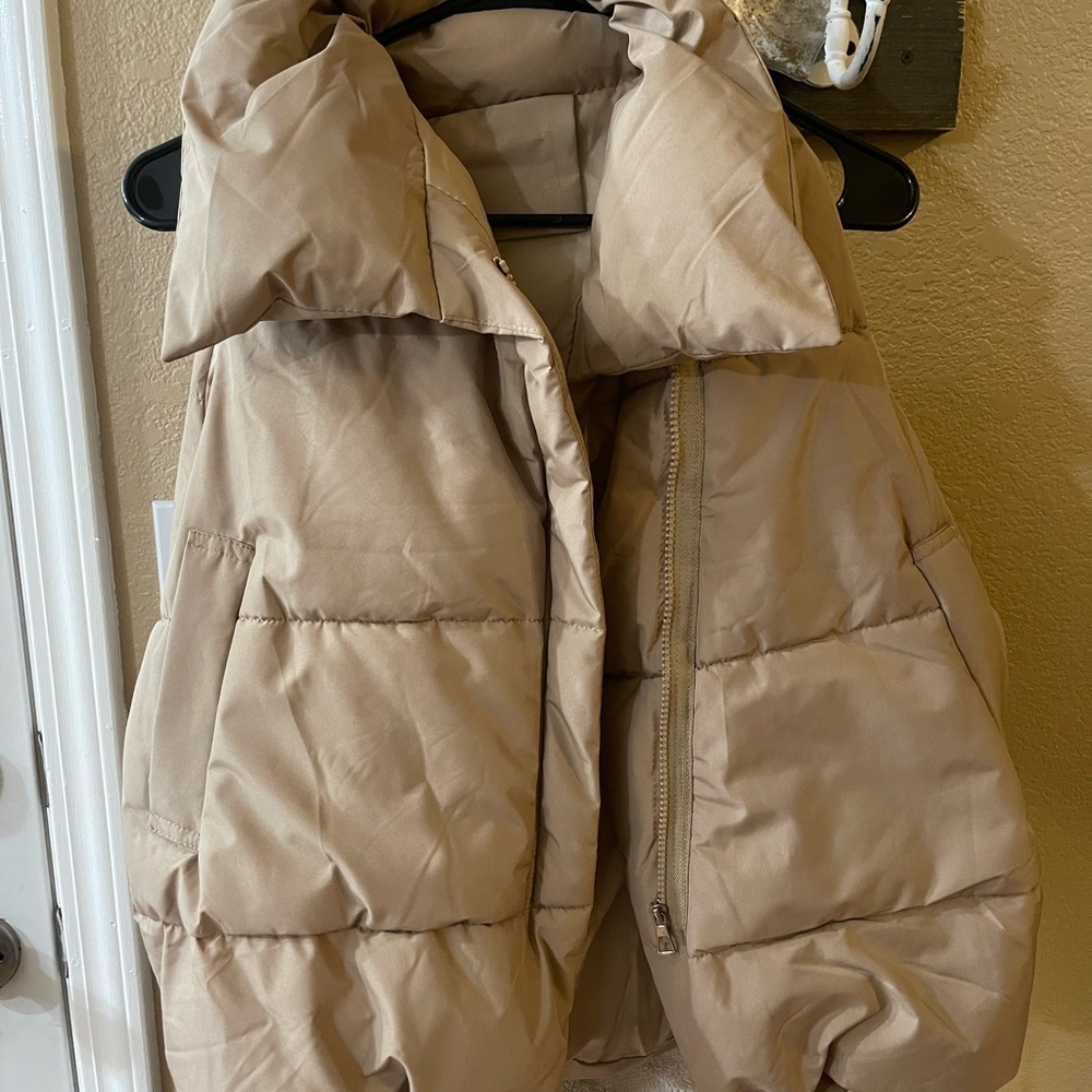 Tan Puffer Vest